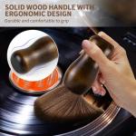 XQ XIAO QIAO Vinyl Record Cleaning Brush - Anti Static Dust Wooden Vinyl Cleaner Brush - Record Player Accessories