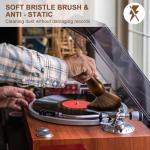 XQ XIAO QIAO Vinyl Record Cleaning Brush - Anti Static Dust Wooden Vinyl Cleaner Brush - Record Player Accessories
