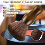 XQ XIAO QIAO Vinyl Record Cleaning Brush - Anti Static Dust Wooden Vinyl Cleaner Brush - Record Player Accessories