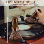 XQ XIAO QIAO Vinyl Record Cleaning Brush - Anti Static Dust Wooden Vinyl Cleaner Brush - Record Player Accessories