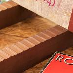 KAIU Vinyl Record Storage Holder - Solid Wood with Crystal Clear Acrylic Holder - Premium Design, Perfect 12" LPs or 7" Singles Display Unit - Stores and Supports up to 50 Albums (Vintage Brown)