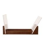 KAIU Vinyl Record Storage Holder - Solid Wood with Crystal Clear Acrylic Holder - Premium Design, Perfect 12" LPs or 7" Singles Display Unit - Stores and Supports up to 50 Albums (Vintage Brown)