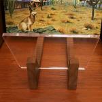 KAIU Vinyl Record Storage Holder - Solid Wood with Crystal Clear Acrylic Holder - Premium Design, Perfect 12" LPs or 7" Singles Display Unit - Stores and Supports up to 50 Albums (Vintage Brown)