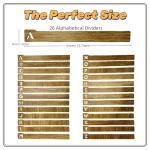 Jxueych Vinyl Record Dividers - Alphabetical A-Z Wooden Record Holder Organizer Guides