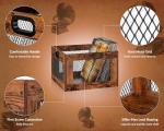 3IngSeagulls Vinyl Record Storage Crate Wooden Record Holder, Classic Cube Record Organizer Storage 100+ Records, Brown Color Vinyl Record Holder for Albums Super Easy to Assemble…