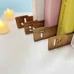 Jxueych Vinyl Record Dividers - Alphabetical A-Z Wooden Record Holder Organizer Guides