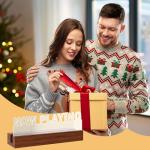 CoolGift Mart Now Playing Vinyl Record Stand Wall Mount, Light up Record Holder, Wooden Acrylic Display with Warm White Lights for Albums, Room Decor, for Vinyl Lovers