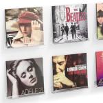Meaocer Vinyl Record Shelf Wall Mount, 6 Pack 12 inch Clear Acrylic Album Record Holder Display, Kids Bookshelf, Floating Wall Shelves for Bathroom, Bedroom, Living Room, Kitchen (Clear-6pcs)