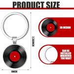 Sureio 20 Pcs Retro Vinyl Record Album Keychain Music Recording Player Metal Dj Pendant Charm Key Chain Gift for Music Lover (Multicolor)