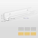 Meaocer Vinyl Record Shelf Wall Mount, 6 Pack 12 inch Clear Acrylic Album Record Holder Display, Kids Bookshelf, Floating Wall Shelves for Bathroom, Bedroom, Living Room, Kitchen (Clear-6pcs)