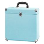 Victrola Collector – Record Storage Case – Holds 30+ Vinyl Turntable Records, Heavy-Duty Hardware, Hinges, & Smart Metal Corners, Portable with Easy-Carry Handle (Turquoise)