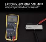 Fluance Vinyl Record & Stylus Cleaning Kit with 2-in-1 Anti-Static Carbon Fiber & Soft Velvet LP Brush and Stylus Brush (VB52)