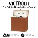 Victrola Collector – Record Storage Case – Holds 30+ Vinyl Turntable Records, Heavy-Duty Hardware, Hinges, & Smart Metal Corners, Portable with Easy-Carry Handle (Brown)