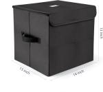 Vinyl Record Storage Box for 12-inch Records Crate Holds up to 90 records,Pack of 1-14x 13x 13 Inch LP record storage for Valuable Album Collection - Black