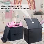 Vinyl Record Storage Box for 12-inch Records Crate Holds up to 90 records,Pack of 1-14x 13x 13 Inch LP record storage for Valuable Album Collection - Black