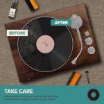 Stock Your Home Vinyl Record Cleaning Kit – 6-Piece Set with Vinyl Cleaner Spray, Anti-Static Velvet Brush, Needle Cleaning Gel & Brush, Drawstring Duster Bag