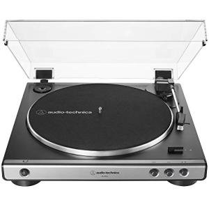 Audio-Technica AT-LP60X-GM Fully Automatic Belt-Drive Stereo Turntable, Gunmetal/Black, Hi-Fidelity, Plays 33-1/3 and 45 RPM Vinyl Records, Dust Cover, Anti-Resonance, Die-Cast Aluminum Platter