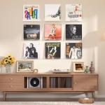 upsimples 12 Pack Vinyl Record Wall Mount Shelves, 12" Vinyl Holder for Album Record Storage & Display, Clear Acrylic Floating Shelves for Wall Decor, Kids Bookshelf, Magazine Rack, Picture Ledge