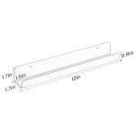 upsimples 12 Pack Vinyl Record Wall Mount Shelves, 12" Vinyl Holder for Album Record Storage & Display, Clear Acrylic Floating Shelves for Wall Decor, Kids Bookshelf, Magazine Rack, Picture Ledge