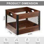 X-cosrack Vinyl Record Storage Crate, Wooden LP Record Organizer, Holds 60–80 Records, Classic Cube Storage for Albums