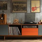 Now Playing Vinyl Record Holder for Record Player Stand | 3D Laser Rustic Vintage Now Spinning Vinyl Record Storage Stand Display | Wooden Sleeves for Music Albums