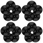 xozeooeu 20 Pack 12 Inch Blank Vinyl Records for Wall Decor - Fake PVC Records for Music Room, Rock Party, DIY Graffiti and Vintage Aesthetic