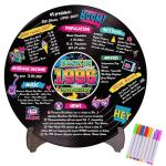 Holkcog Vinyl Record 30th Birthday Decoration, Gold 1996 Birthday Party Poster Sign With Stand, Vintage 90s theme Party Supplies for Men& Women, 30th Anniversary Class Reunion Gifts