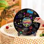 Holkcog Vinyl Record 30th Birthday Decoration, Gold 1996 Birthday Party Poster Sign With Stand, Vintage 90s theme Party Supplies for Men& Women, 30th Anniversary Class Reunion Gifts