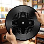 xozeooeu 20 Pack 12 Inch Blank Vinyl Records for Wall Decor - Fake PVC Records for Music Room, Rock Party, DIY Graffiti and Vintage Aesthetic