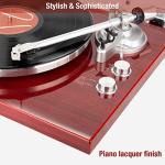 1 BY ONE Belt Drive Turntable with Bluetooth Connectivity, Built-in Phono Pre-amp, USB Digital Output Vinyl Stereo Record Player with Magnetic Cartridge, 33 or 45 RPM