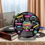 Holkcog Vinyl Record 30th Birthday Decoration, Gold 1996 Birthday Party Poster Sign With Stand, Vintage 90s theme Party Supplies for Men& Women, 30th Anniversary Class Reunion Gifts