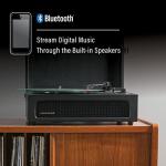 Crosley CR8017B-BK Voyager Vintage Portable Vinyl Record Player Turntable with Bluetooth in/Out and Built-in Speakers, Black