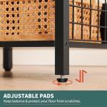 Yoobure Record Player Stand, 3-Tier End Table with Charging Station, Small Side Table for Living Room Bedroom, Nightstand for Vinyl Storage, Tall Beside Tables Turntable Stand for Album CD