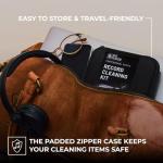 BIG FUDGE Professional Series Vinyl Record Cleaner Kit - Vinyl Record Cleaning Kit Includes Vinyl Record Brush Cleaning Fluid, Stylus Gel, Brush for Velvet, Padded Storage Case