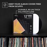 Big Fudge 12" Vinyl Record Sleeves - Outer Sleeves 50 Pack -Crystal Clear High-Density Polypropylene Vinyl Covers - Accessories Protect LP Albums from Dust, Dirt & Scratches