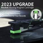 Arkrocket Discovery II 3-Speed Bluetooth Record Player Retro Console Turntable with Built-in Speakers and Removable Legs (Brown)