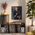 2 Cubes of Record Holder Shelf Storage Furniture - DIY Stackable 80-110 Vinyl Album Visualize Storage Box Cube - Natural Wooden Organizer Crate Cabinet