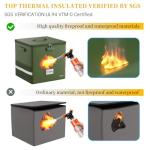 DocSafe Vinyl Record Storage Box with Lock, Fireproof＆Water Resistant Record Organizer for 100+ Single Records(12-inch), Collapsible Storage Crate with Lid&Handles for Valuable Album Collection,Green