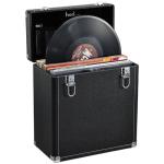 Hododou Vinyl Record Storage Box with Lock Record Organizer Storage for 30+ Single Records 12-inch Water Resistant Collapsible Storage Crate with Lid Handle Mesh Pouch for Valuable Album Collection