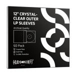 Hudson Hi-Fi Vinyl Record Outer Sleeve Covers - 50 Pack - Premium Crystal Clear Sleeves - Protect Your LP Albums from Scratches, Dirt & Dust - 3 Layers of 30µm Thick No-Acid Exterior Disc Cover