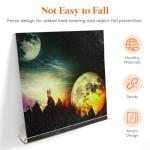 Lifewit Narrow Floating Shelves for Vinyl Record 6 Pack, 12" Clear Wall Shelves for Nail Polish/Book/Picture/Makeup, Acrylic Wall Display Shelf Organizer for Bedroom, Living Room, Bathroom Decor