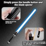 VXQ Light Sabers for Kids, 2-in-1 Mini Retractable Light Up Sword for Boys Girls, Red Blue Cosplay Costume Party Birthday Gift Toy