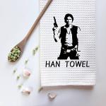 ZJXHPO Movie Inspired Han Towel - Waffle Absorbent Kitchen Decor Housewarming Gift