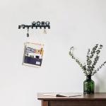 Xyverart Galactic-Inspired Iron Wall Hooks – 8-Key Holder with Lightsaber Silhouette Design | Matte Black Sci-Fi Wall Decor for Home, Bathroom & Gifts