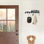 Xyverart Galactic-Inspired Iron Wall Hooks – 8-Key Holder with Lightsaber Silhouette Design | Matte Black Sci-Fi Wall Decor for Home, Bathroom & Gifts