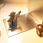 Master Yoda Force Metal Bookend, Double-Sided Printing Yoda Pattern, Creative Gift for Star War Lovers