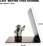 Master Yoda Force Metal Bookend, Double-Sided Printing Yoda Pattern, Creative Gift for Star War Lovers