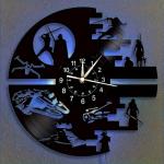 Decorative Vinyl Wall Clock with 12 Inches，Science Fiction Film Themed Clocks, Vinyl Records Wall Clock, LED Light Wall Decor, Unique Birthday Gifts for Men,Kids