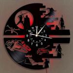 Decorative Vinyl Wall Clock with 12 Inches，Science Fiction Film Themed Clocks, Vinyl Records Wall Clock, LED Light Wall Decor, Unique Birthday Gifts for Men,Kids