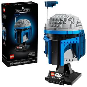 LEGO Star Wars Jango Fett Helmet - DIY Model Kit for Adults 18+ - Collectible Building Set - Room Decor Idea for Attack of The Clones Fans - Star Wars Gift Idea for Birthdays - 75408